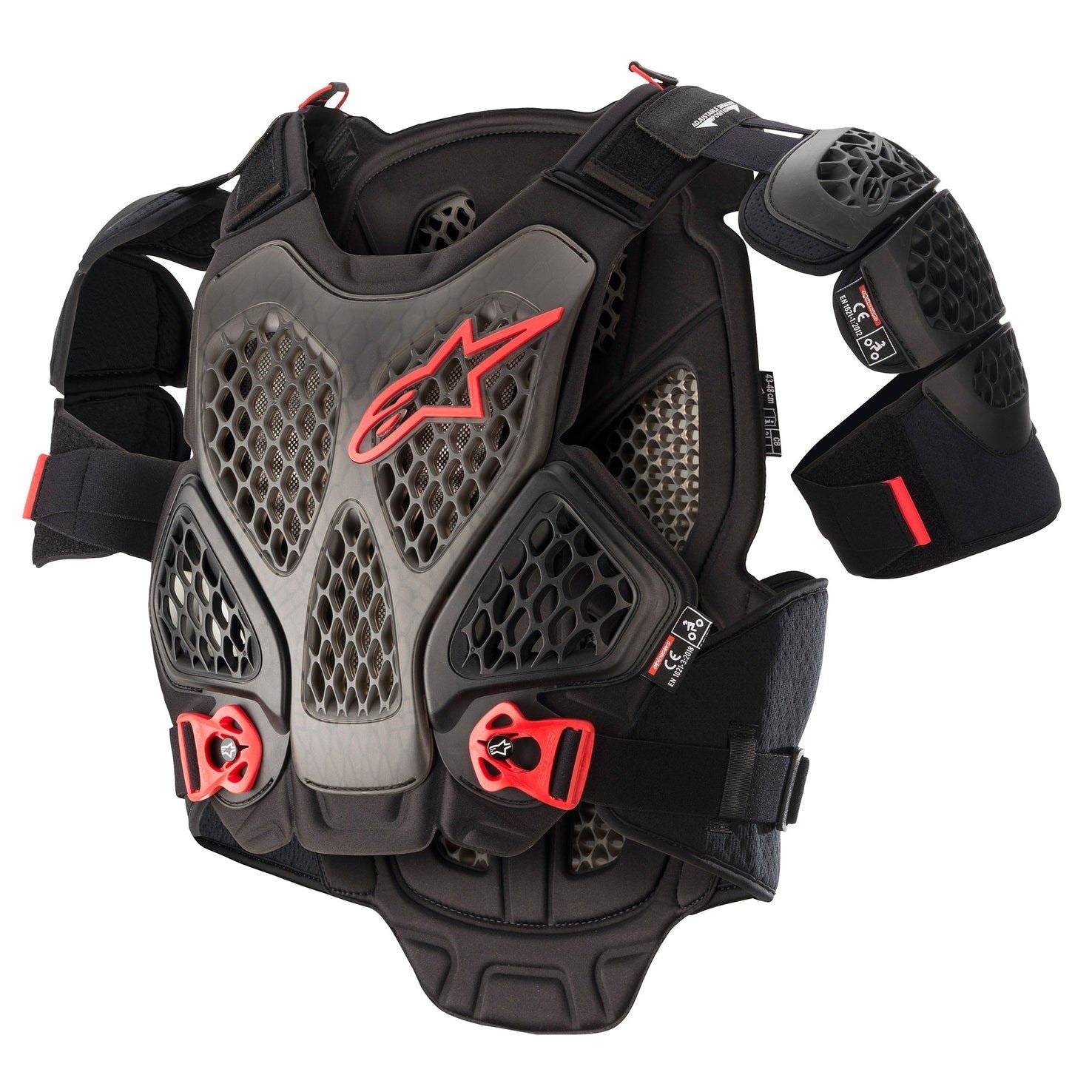 Alpinestars 2024 A-6 Chest Protector Black Anthracite Red
